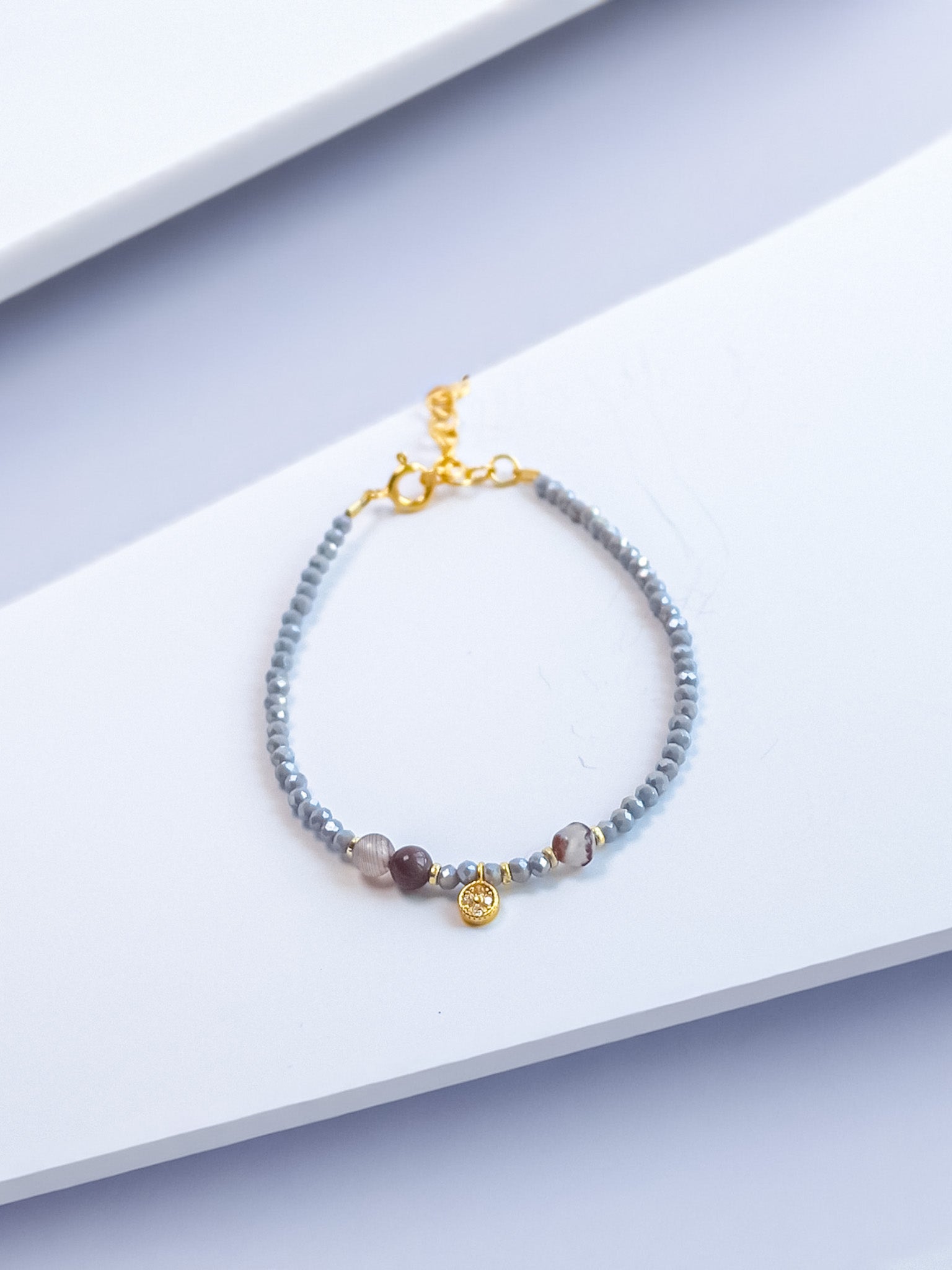 Steinarmband Gelbgold - Maris - Lovesign - Handmade in Tyrol